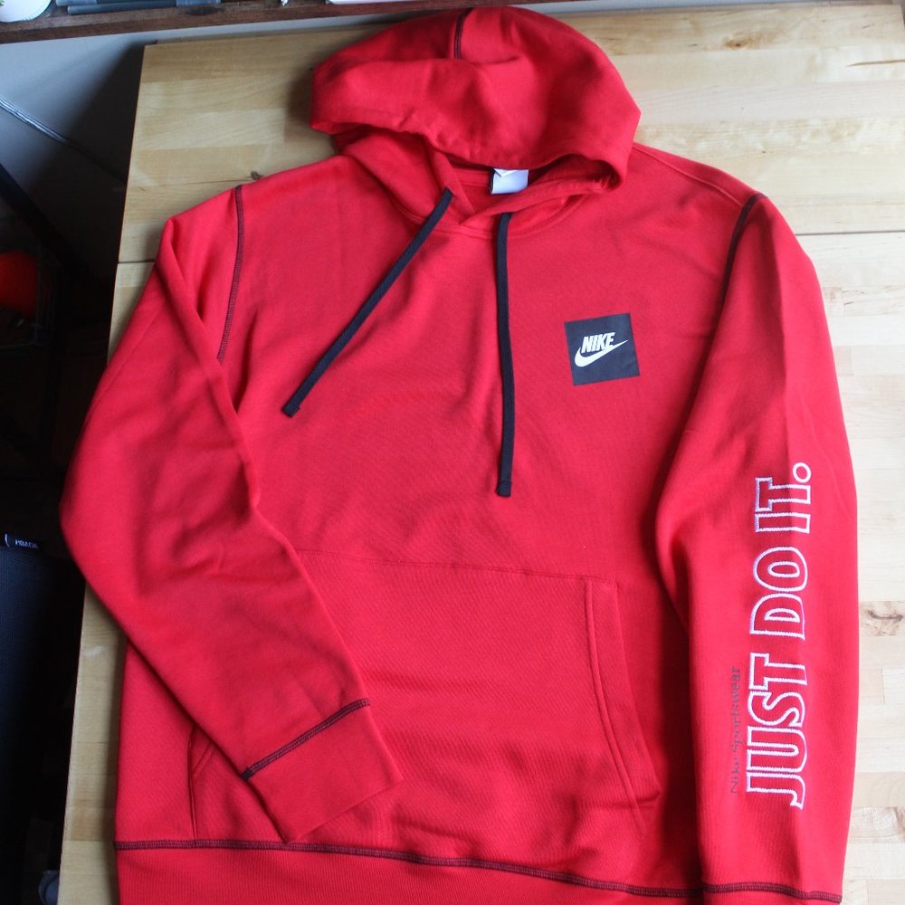 Nike "Just Do It" soft hoodie. All lettering is stiched very good quality.
